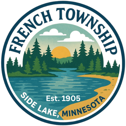 French Township Side Lake, Minnesota Logo