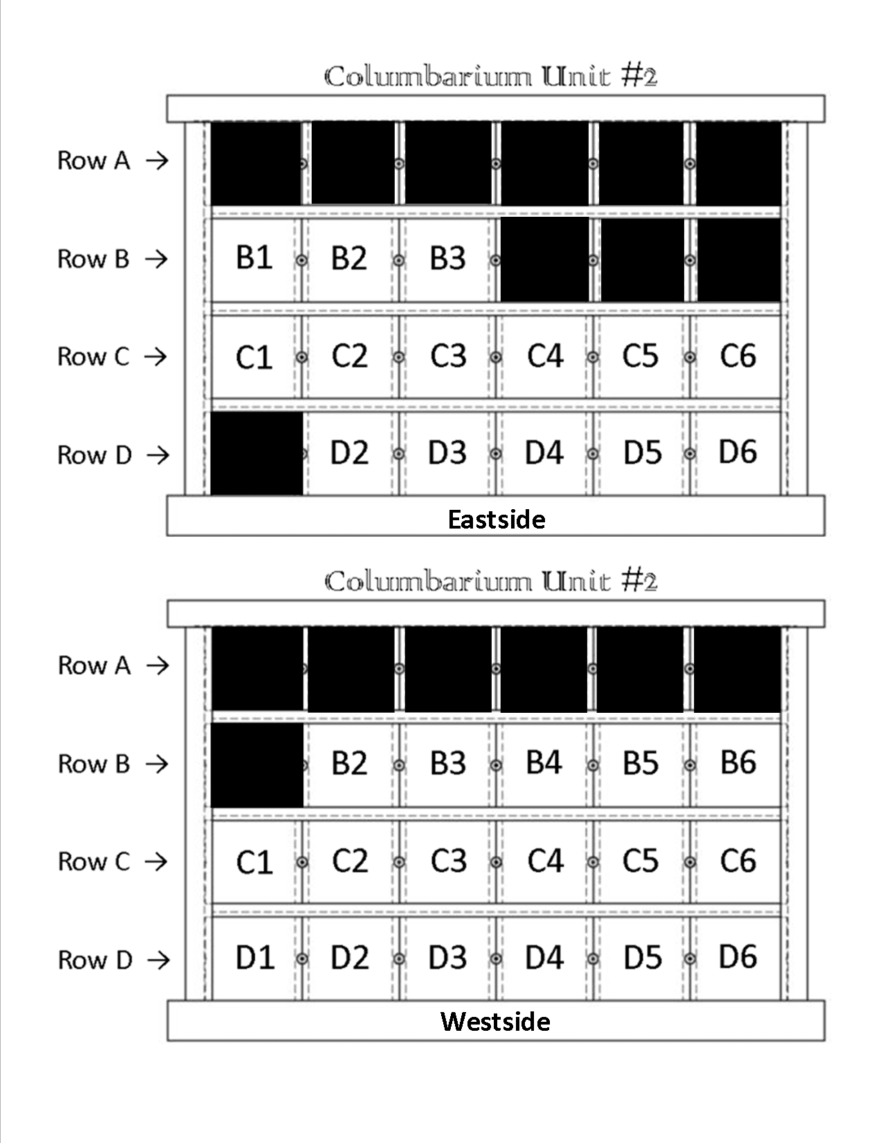 Used Niche Map – Columbarium 2 CURRENT